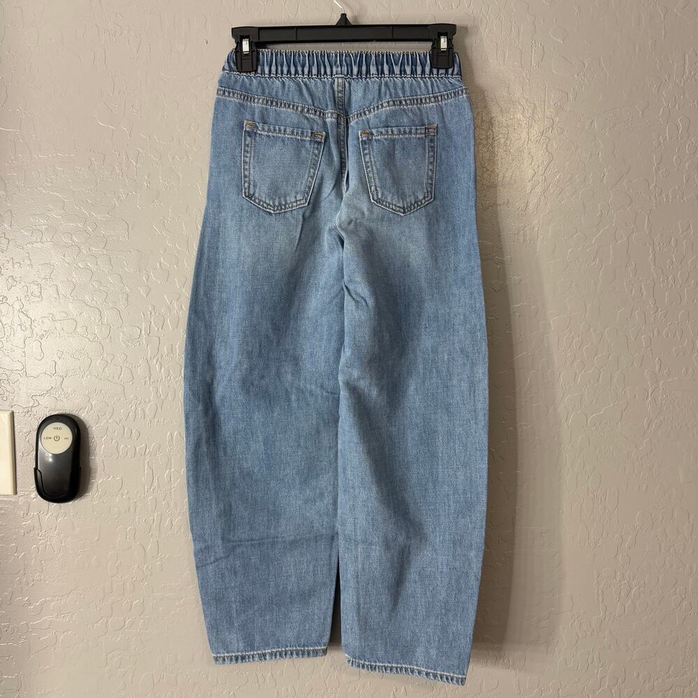 Gap Kids High Rise Easy Barrel Jeans, Slim 10, Medium Wash 827291 - Picture 2 of 6